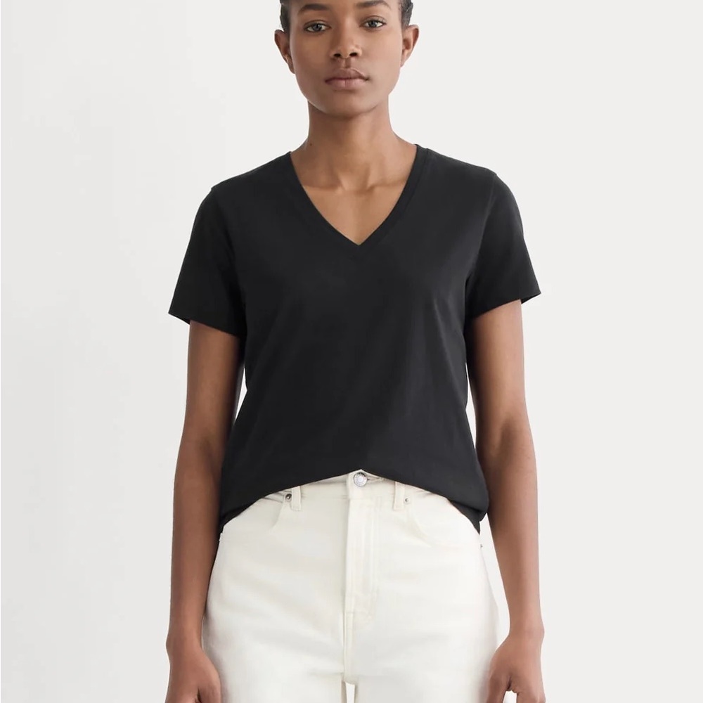 Everlane THE SLIM V-NECK TEE IN ESSENTIAL COTTON